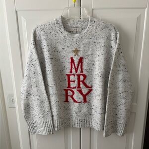 LOFT Merry Christmas sweater